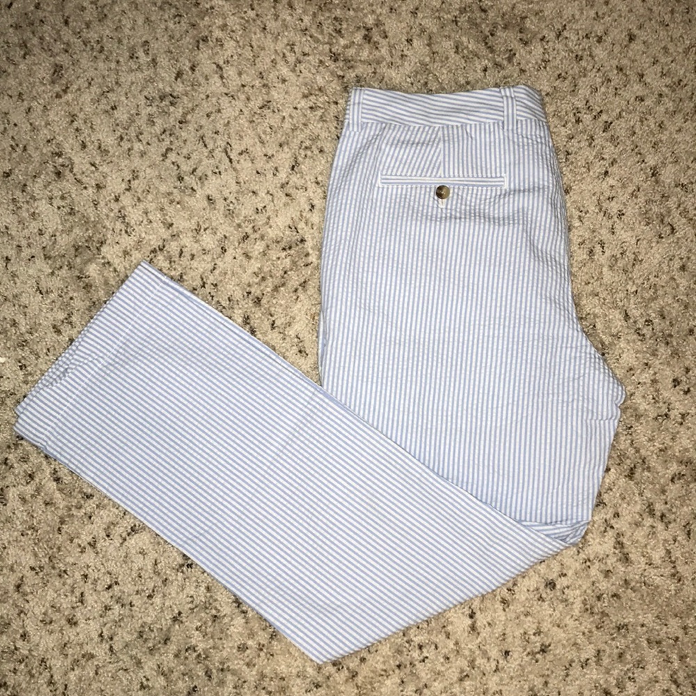 Men’s vineyard vines blue striped seersucker pants